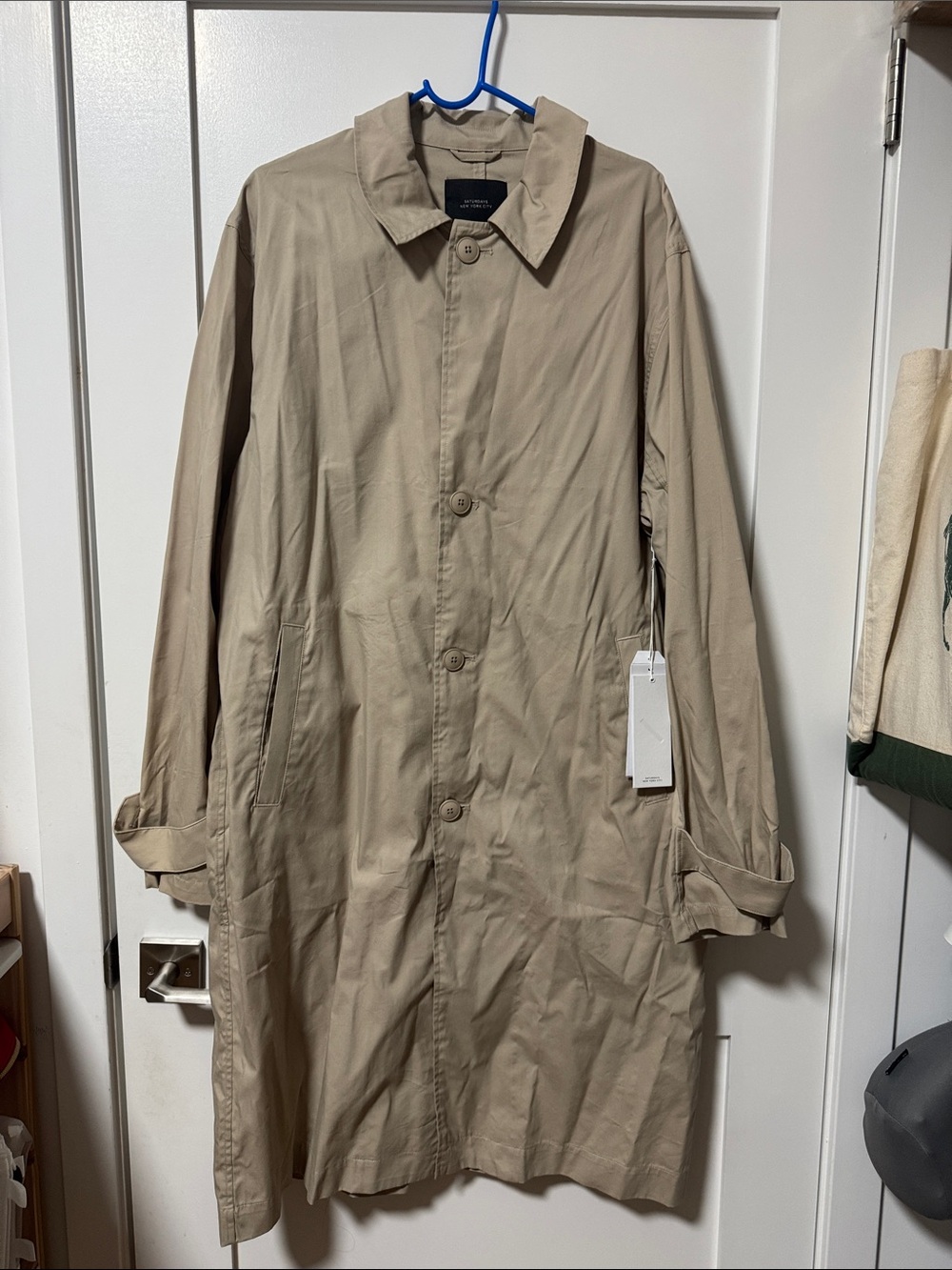 Saturdays New York City Beige Trench Coat